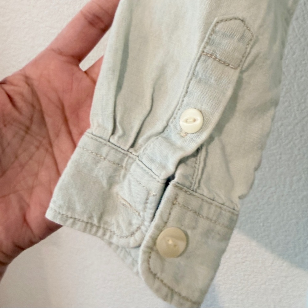 Polo Ralph Lauren Girls Chambray Drop Waist Dress Sz 5 | Quiet Luxury Coastal - Picture 8 of 8